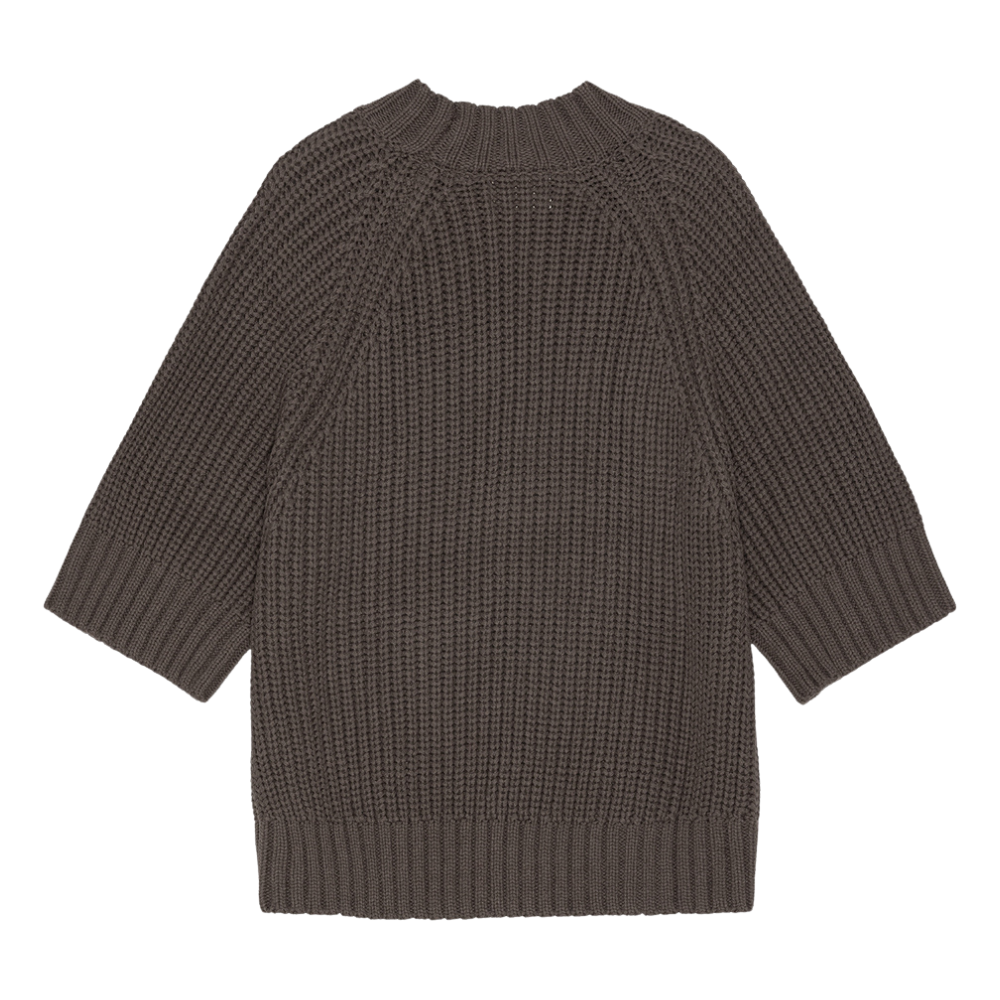 Change Rib kortærmet striktrøje - Stone Brown